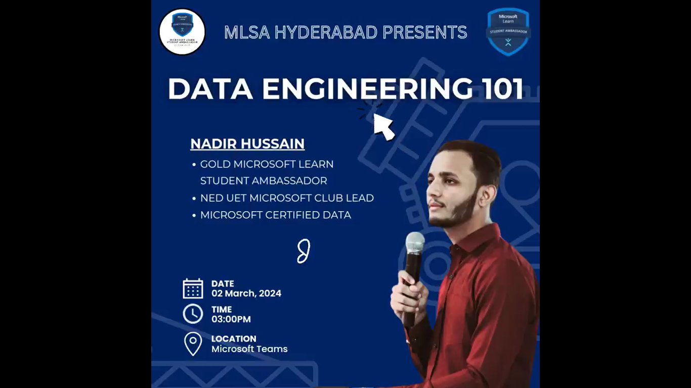 Data Engineering 101 MLSA Hyderabad